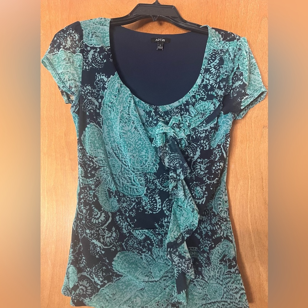 Medium Apt 9 Teal/Navy Top